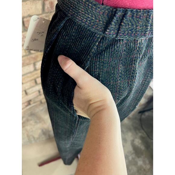 Pants corduroy pleat front brown red green NWT - Picture 6 of 9